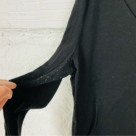 Unbranded Black V-Neck Long Sleeve pocket Top size large - Picture 4 of 12